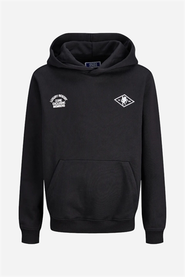Jack & Jones JCOCREST PRINT SWEAT HOOD - Black 